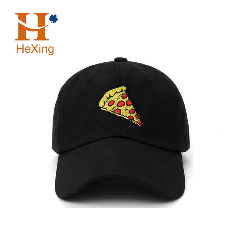 Wholesale Embroidery Pizza Cotton Dad Letter Custom Logo Panel Spring Summer Outdoor Sports Travel Sunscreen Baseball Cap