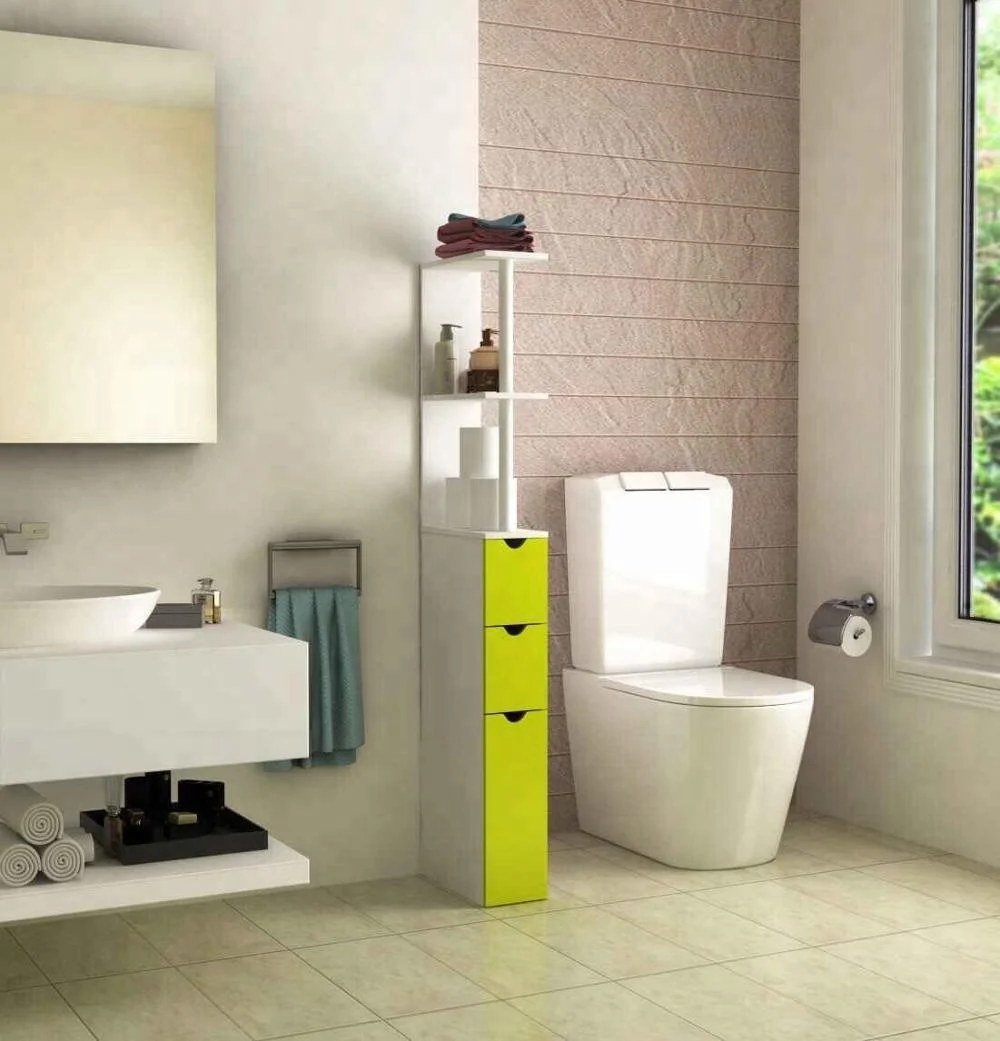 
wooden PB drawer and door bathroom space saver 