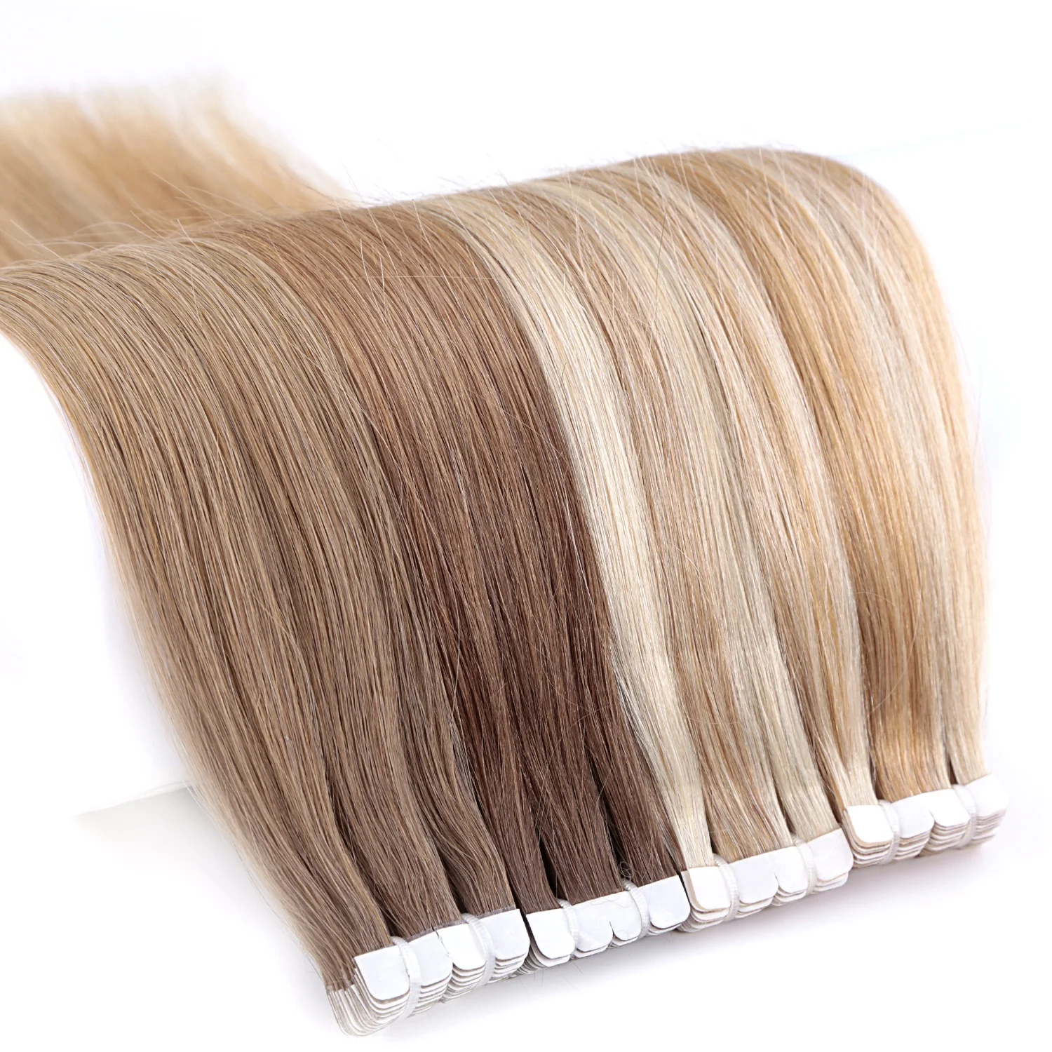 
K.SWIGS 100% European Tape in Human Hair Straight Remy Injection Balayage Cuticle Human Tape Hair Extension 