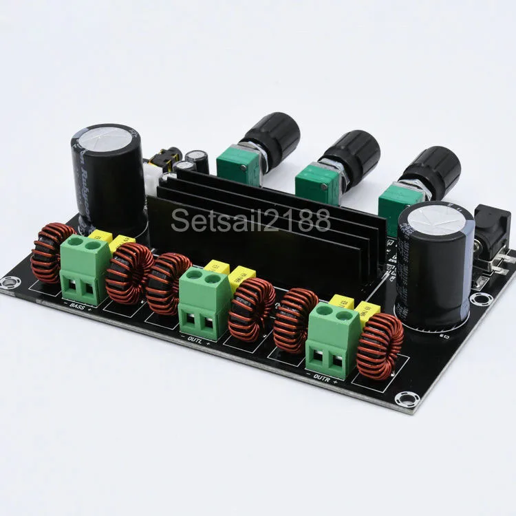 TPA3116D2 80 вт + 80 вт + 100 вт 2,1 канал TPA3116 цифровой усилитель мощности доска басовый сабвуфер усилитель модуль XH-M573