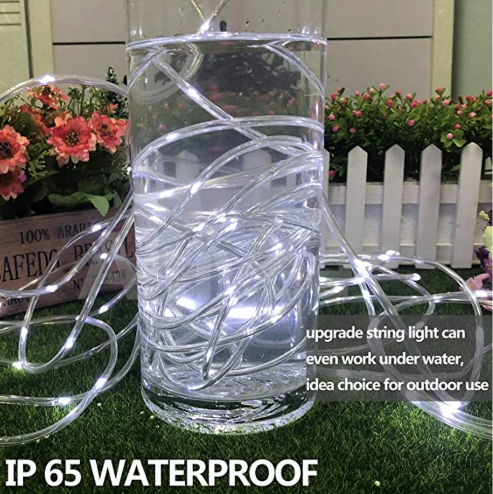 Solar Powered Led Rope Light for Christmas holiday decoration