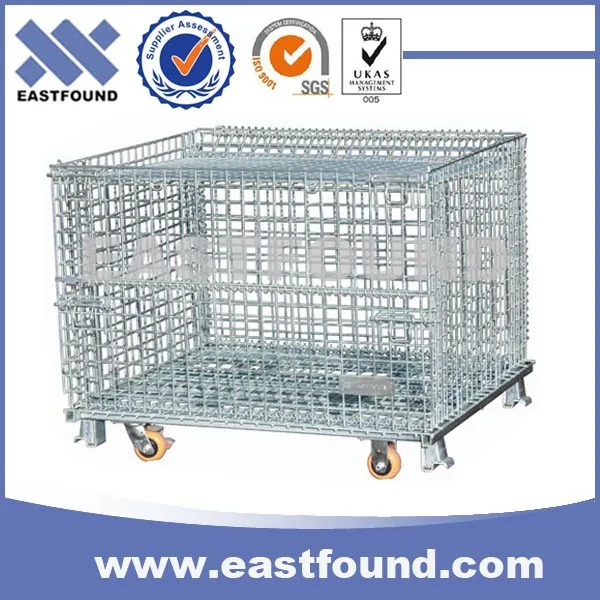 
Heavy Duty Forklift Wire Container for Industrial Storage Stackable Storage Bin Metal Cage 
