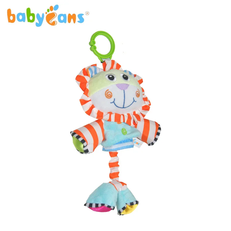 Baby Toys High Quality Plush Musical Animal cute hippo Hanging toys for baby  stroller