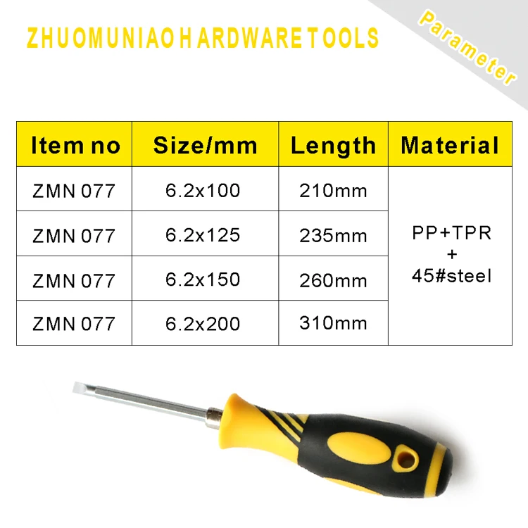 Precision Slotted Phillips Tools Screwdriver Set Magnetic Flat Head Screwdriver Tool for Keychain
