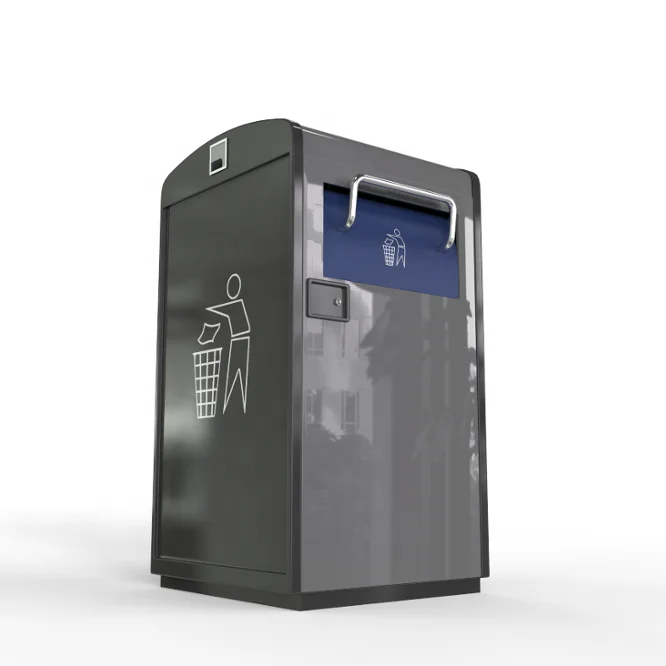 Solar Smart trash can with compression function