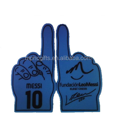 #1 No.1 Custom Red Foam Hand Sponge Hand Foam Finger with index finger point upward