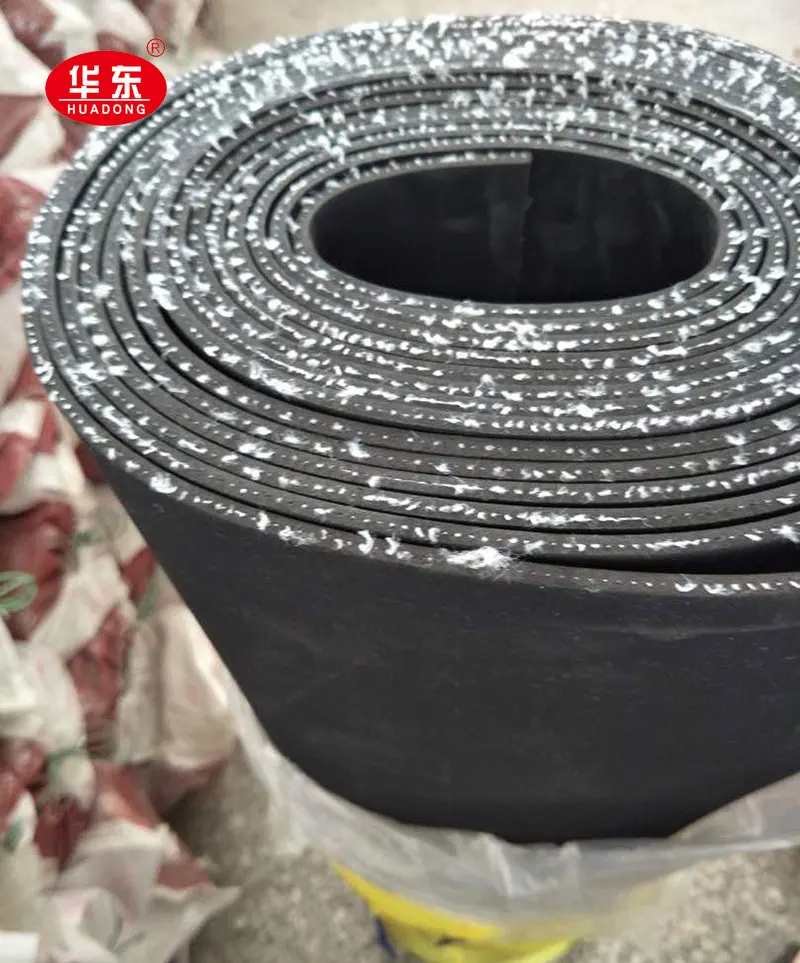 Heat Resistance Abrasive Resistant Shock absorption Rubber Sheet With 1 Ply Cloth Insert fabric
