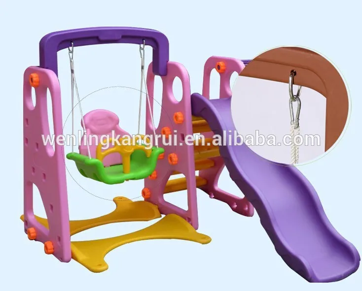 Дети мода пластиковых слайдов и качели