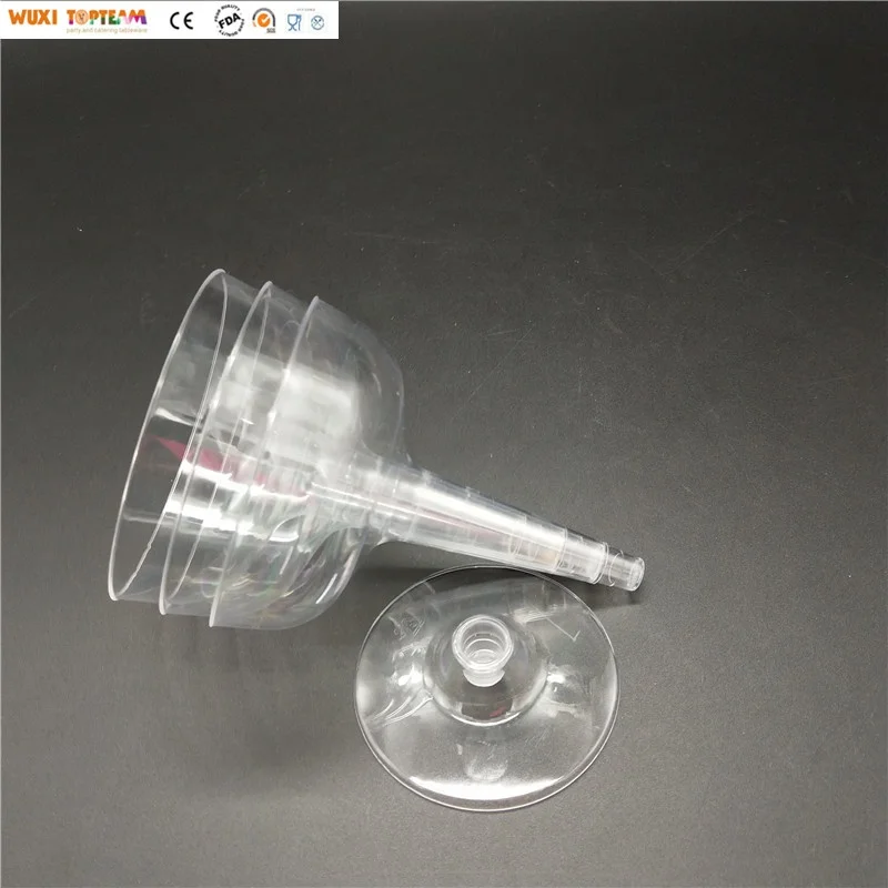 2 Pieces Disposable Clear Plastic Martini Glass Margaret Goblet