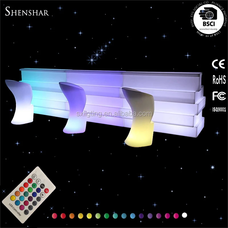 Artificial Marble Illuminated LED Tetris Modular Bar Counter