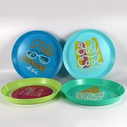 Green Round Disposal Plastic Food Fruit Container Packaging Sushi Tray Party Tray