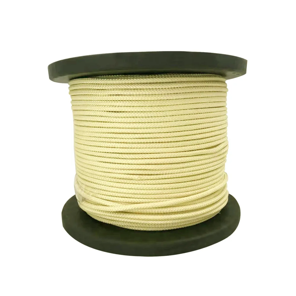 high temperature resistant flame resistant guide aramid winch rope for glass tempering furnace