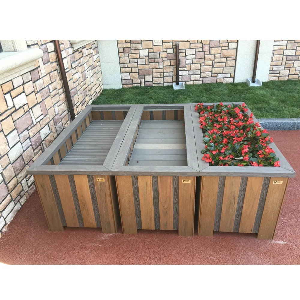 
2018 Vyokewood Wood Plastic Composite WPC Decking PVC Flower Box 