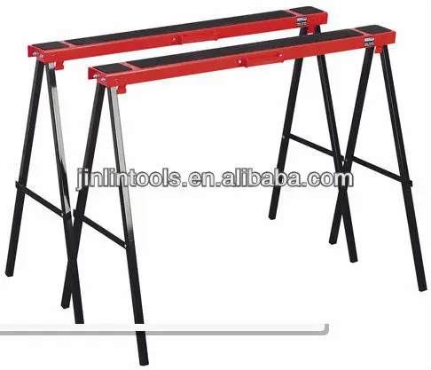 
1 Pair Heavy Duty Saw Horse Steel Folding Legs Portable Hand Tough Work Tool for DIY 250 capacity 