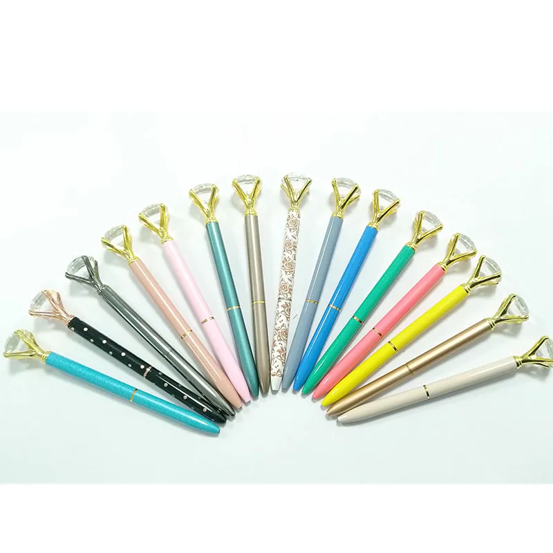 Корейская Оригинальная Черная перьевая ручка с кристаллами и стразами, канцелярские принадлежности, простой стиль, алмазная ручка