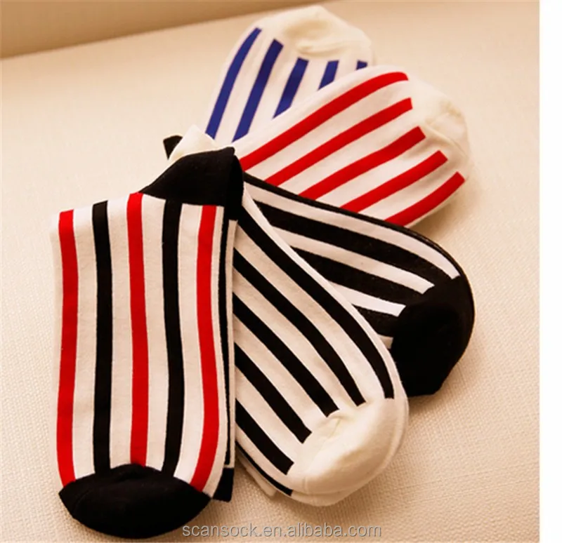 Korean Japan Teen Tube Stripe Tube Socks/wholesale custom socks/wholesale custom print socks