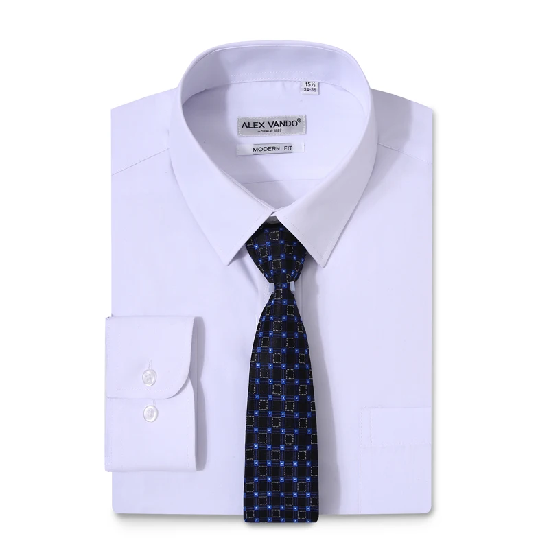 2020 Latest shirt designs for men high quality uniform shirt with tie, white shirt formal, mens dress shirts models
