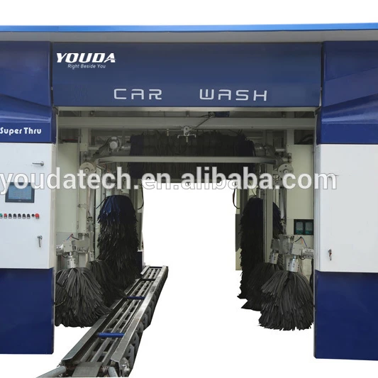 Drive through tunnel car wash systems