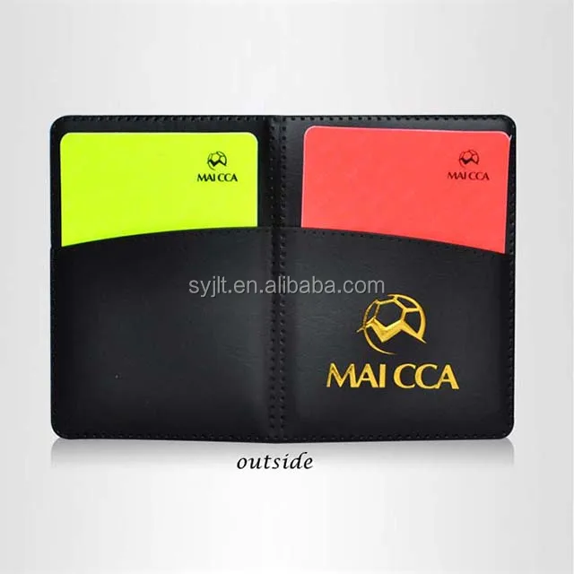 High Performance Warning Football Soccer Referee Wallet Notebook Red Yellow Card