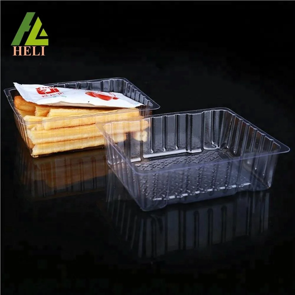 
Customized logo clear transparent blister plastic biscuit tray 