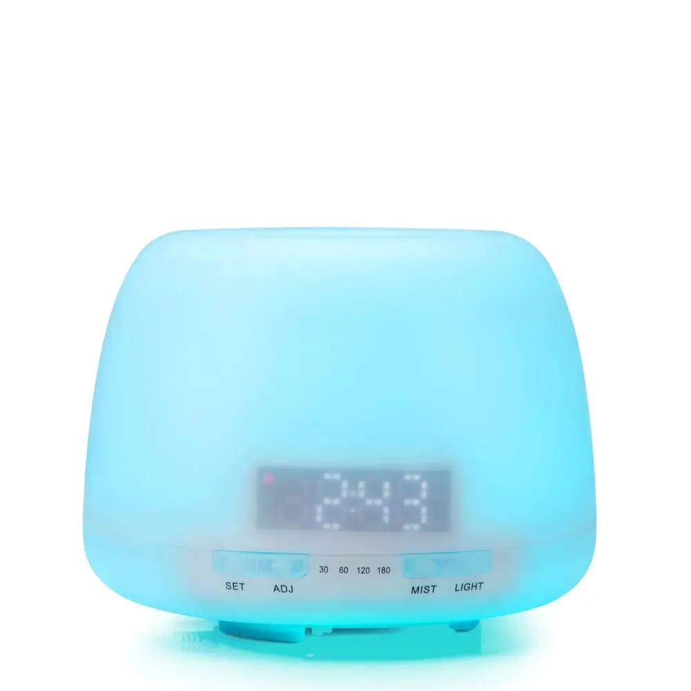 LED Light Diffuser with clock/Aromatherapy Oil Humidifier/Mist Humidifier with LED light