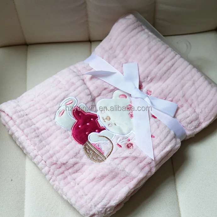 Super soft 100% polyester microfiber fleece baby blanket coral fleece kids blanket baby minky blanket