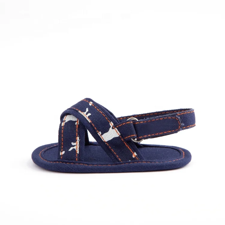 Wholesale cheap canvas flat soft summer toddler sandals newborn baby shoes