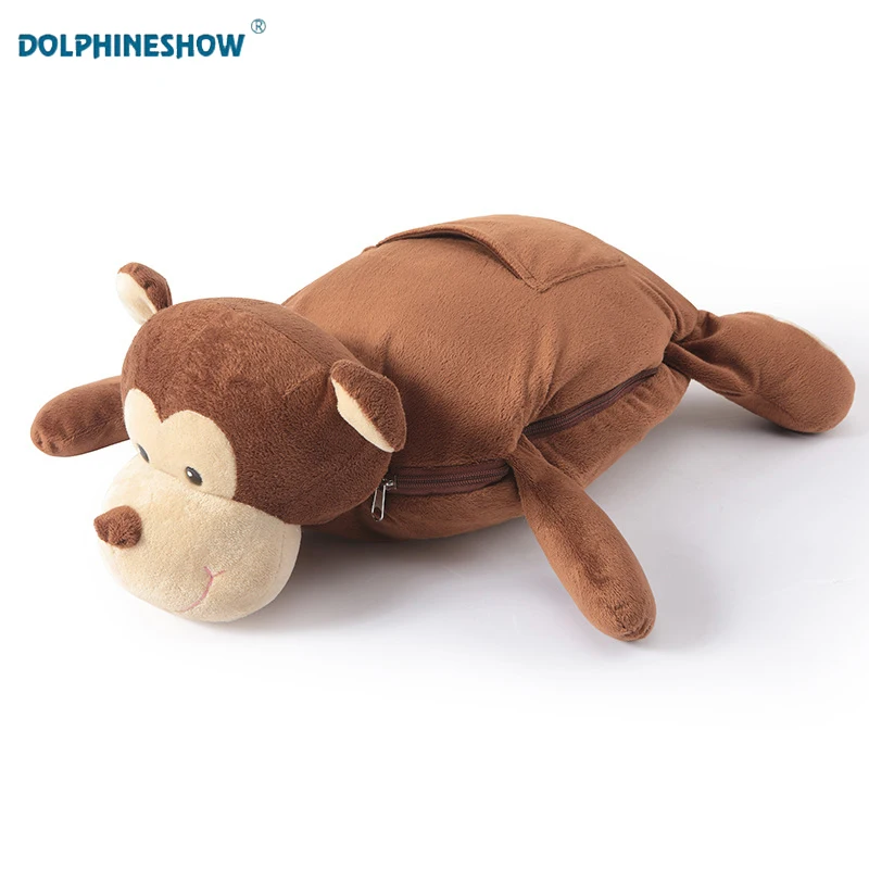 
Cute Baby Stuffed Plush Animal Cushion Blanket Toy For Kids Customized Soft Stuffed Animal Toy 2 in 1 Pillow Plush Toy Blanket 