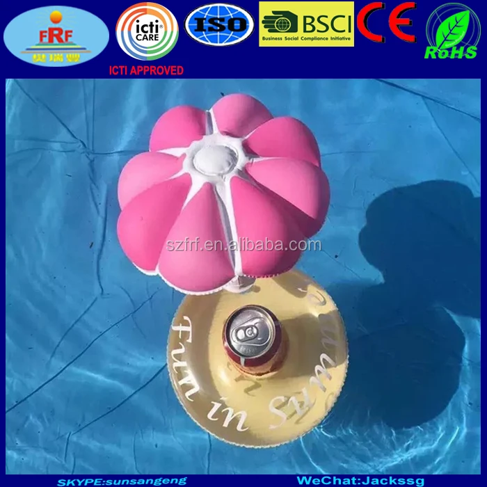 Summer Party Pool Promotion Gifts Inflatable Coconut Tree Drink Holder Float Palm Tree Cup Holder