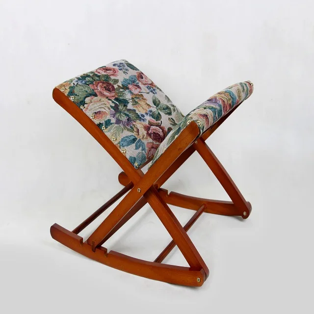 Foldable Rocking Chair Footstool/Wooden Footrest