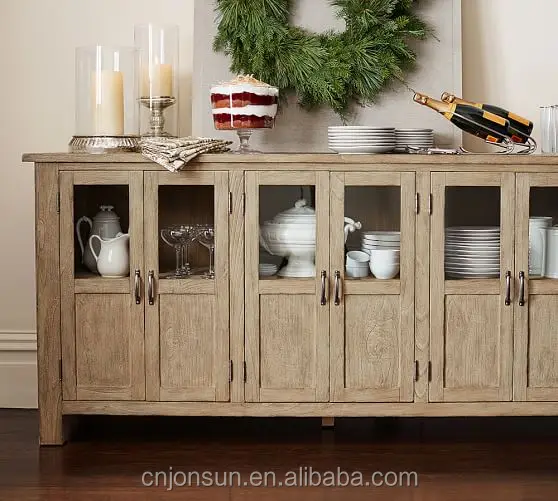 Furniture of America Modern Door Wine Bar Dining Server buffet furniture