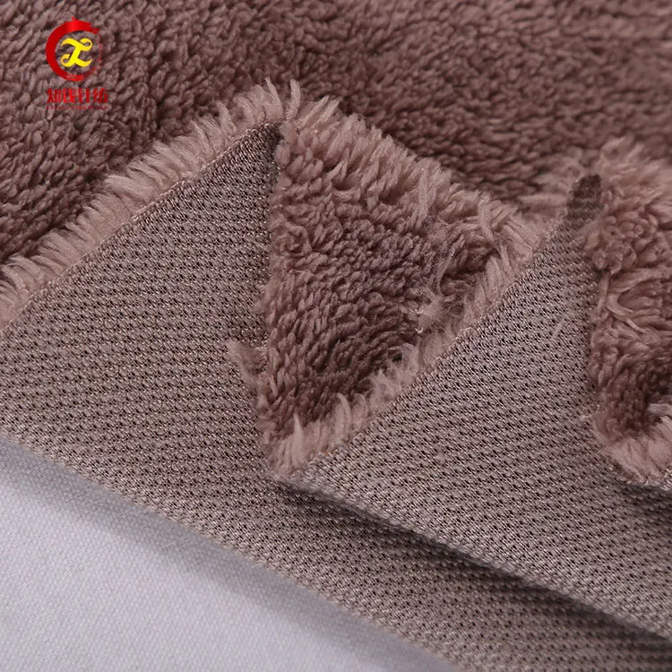 Popular shu velveteen style polyester knitting fleece fabric garment