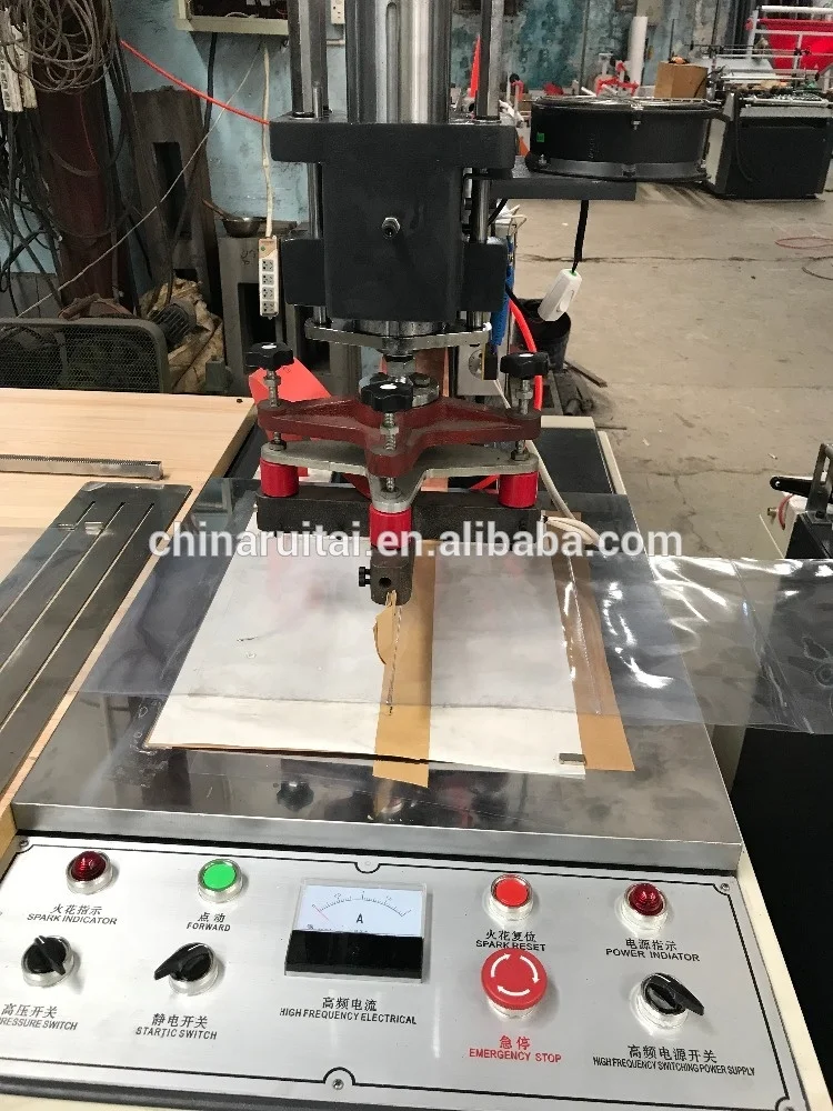 Automatic continous PVC book cover, PVC packing bag high frequency welding machine