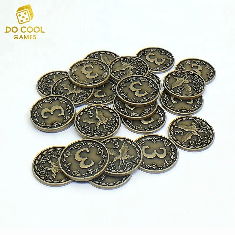 Factory wholesale custom logo board game metal play money