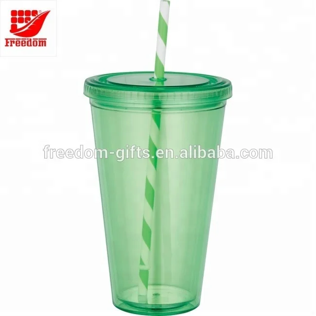 
Promotional Gifts Double Wall Tumbler With Straw 
