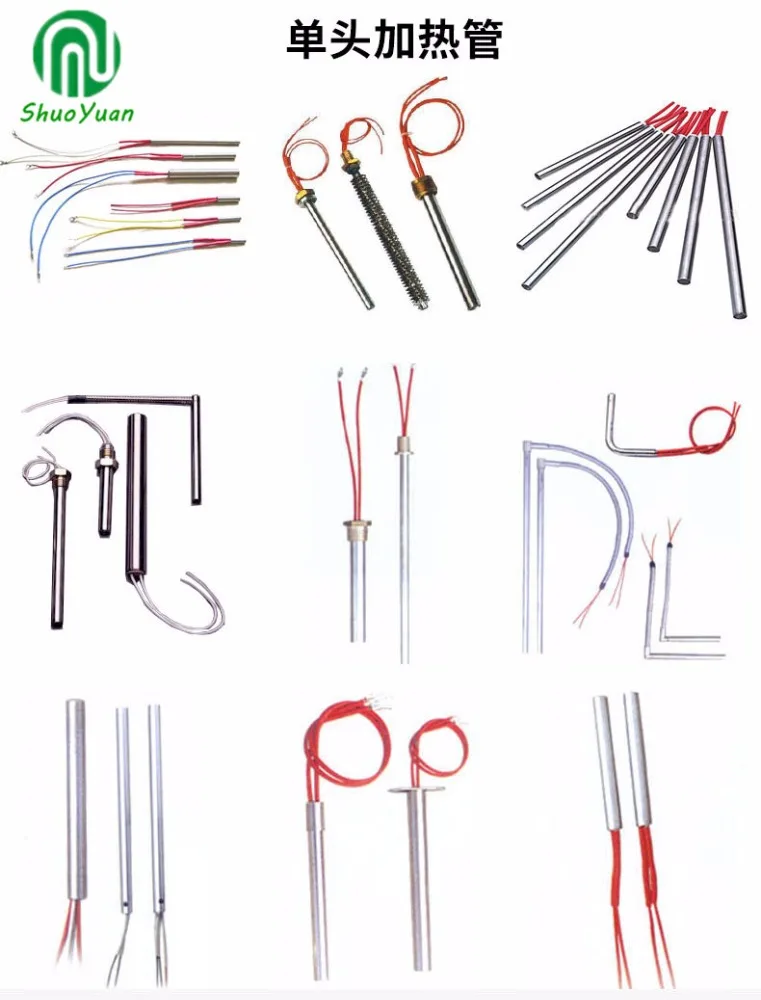 304 Stainless Steel Threaded Single End Heating Tube Cartridge Heater 16x250mm 800W 220V/110V/380V DN20 (25mm)