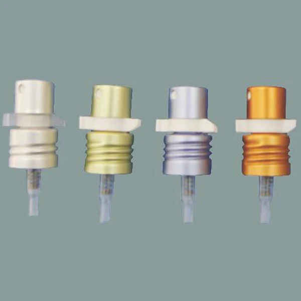 Aluminum screw perfume spray pump with safety clip