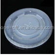 
plastic cold drink juice flat PS lid with straw hole 