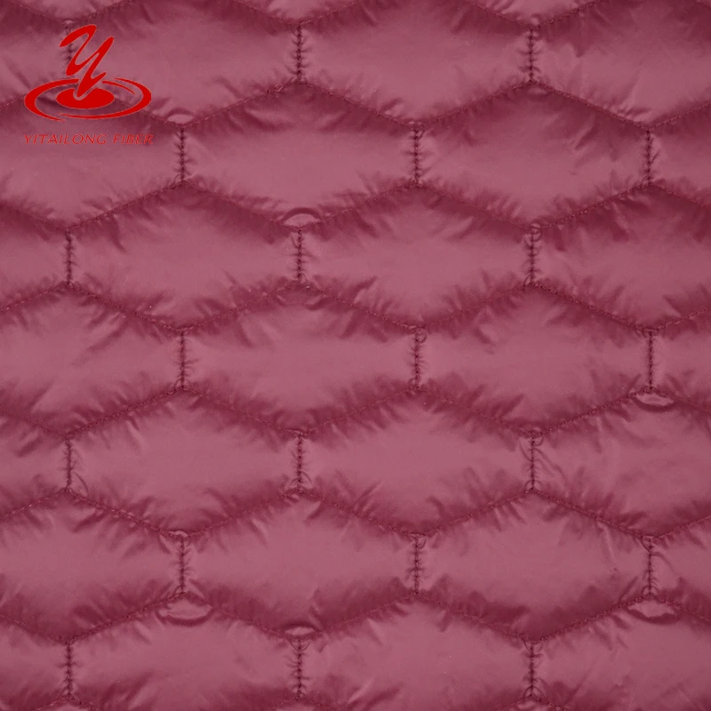 Polyester Batting Laminated Nylon Coat Quilted Fabric