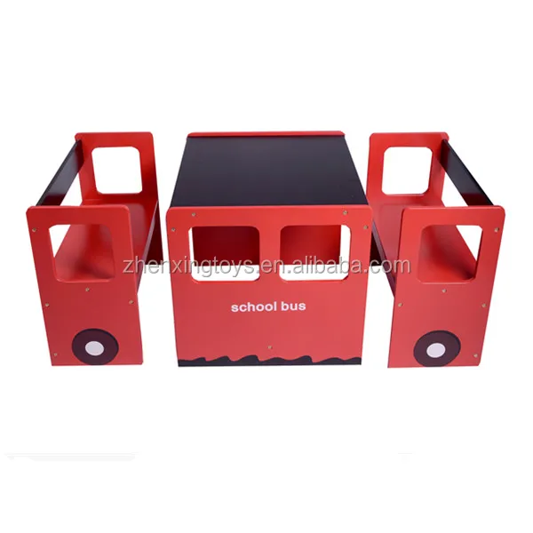 Деревянный школьный стол и стул с доской для рисования