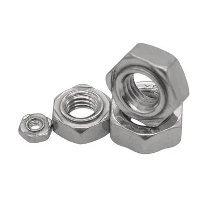 M6 M9 M10 A2 A2-70 A4 SS304 SS316 Stainless Steel Hex/Hexagon Spot Weld Nut DIN929
