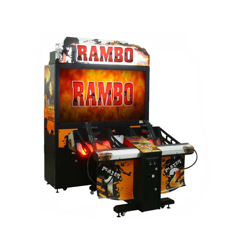 52 Inch LCD screens room shape Rambo gun shooting simulator Coin operated arcade shooting game machine for sale