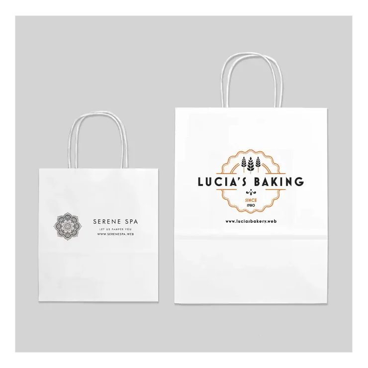 
Factory Price Printed Custom Glossy Laminated Shopping Paper Bags with handle and your logo 