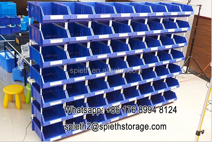 Colorful plastic bins storage boxes with white column