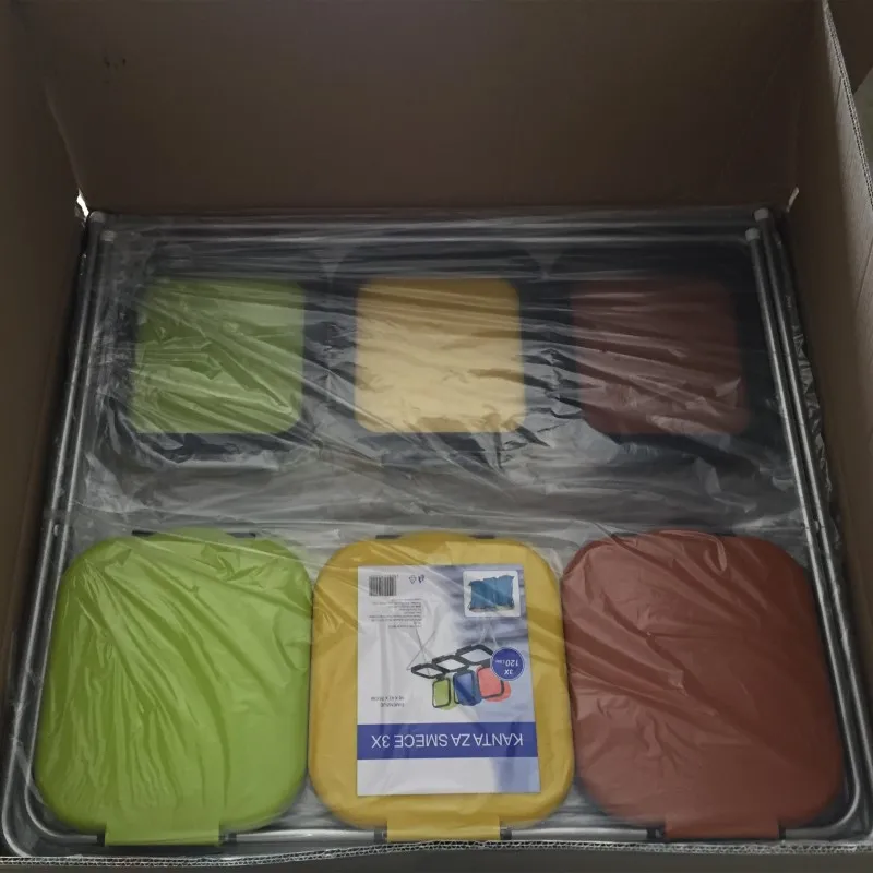 Vivinature Convenient triple Garbage Bag Holders for Trash Bag Rack Rubbish Bin Portable Plastic Car Trash Bag Frame Holder