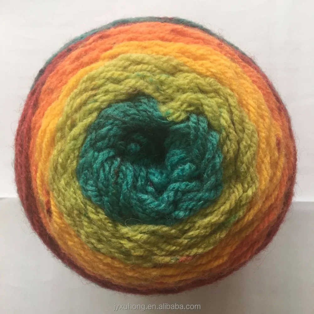 
80% acrylic 20% wool cake ball yarn 
