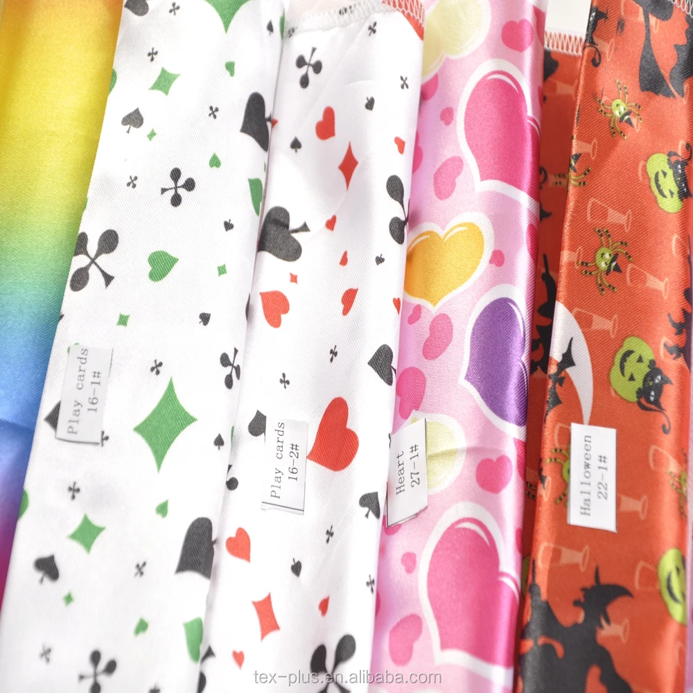 
Wholesale poly carnival festival decoration leopard floral printed satin fabric 