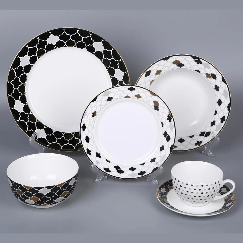 On line sale  royal creative black series super white porcelain tableware