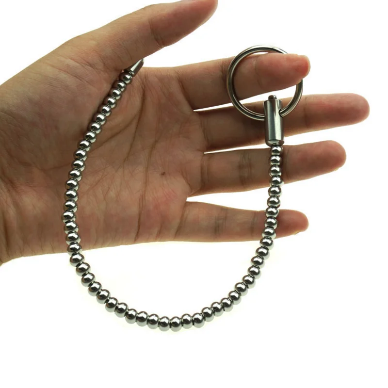 Flexible Beaded Penis Plug Men CBT BDSM Sex Toys Beads Urethral Sound