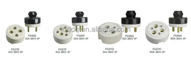 wall receptacle outlet, 3 phase plugs and sockets,ceramic socket